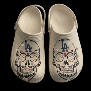 Custom LA Dodgers Baseball Crocs - Style Clogs Shoes White Eu 42 M 9 W 11